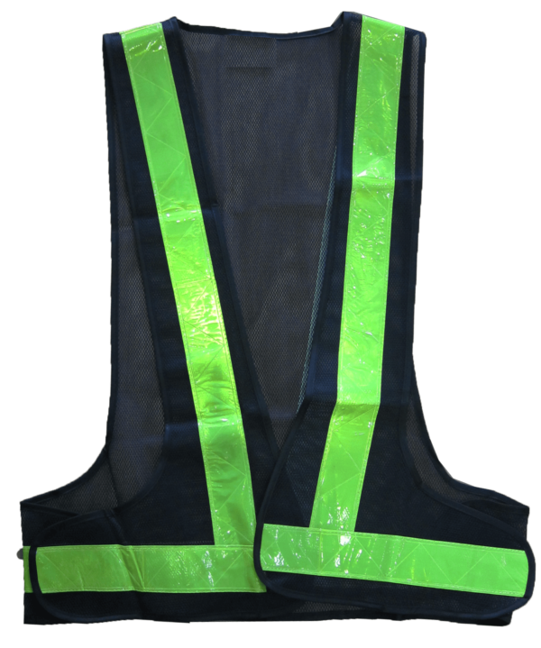  3222 Reflective Vest Dark Blue With Yellow Strip- Safety Reflective Vest