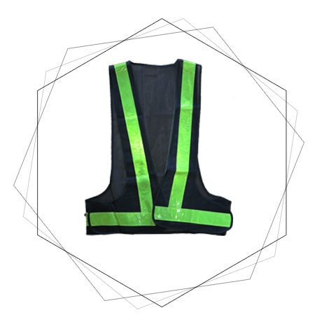 3222 Reflective Vest Dark Blue With Yellow Strip- Safety Reflective Vest