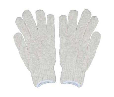  500gm White Knitted Gloves 26Cm