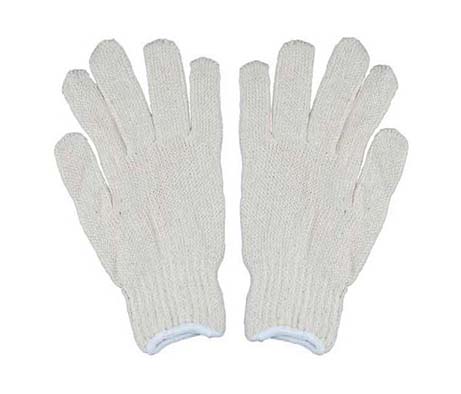 500gm White Knitted Gloves 26Cm