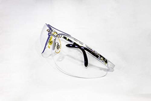 8843 Silver Metal Frame Smoke Lens Safety Spectacles , Dust Eye Protection Glasses UV Protection