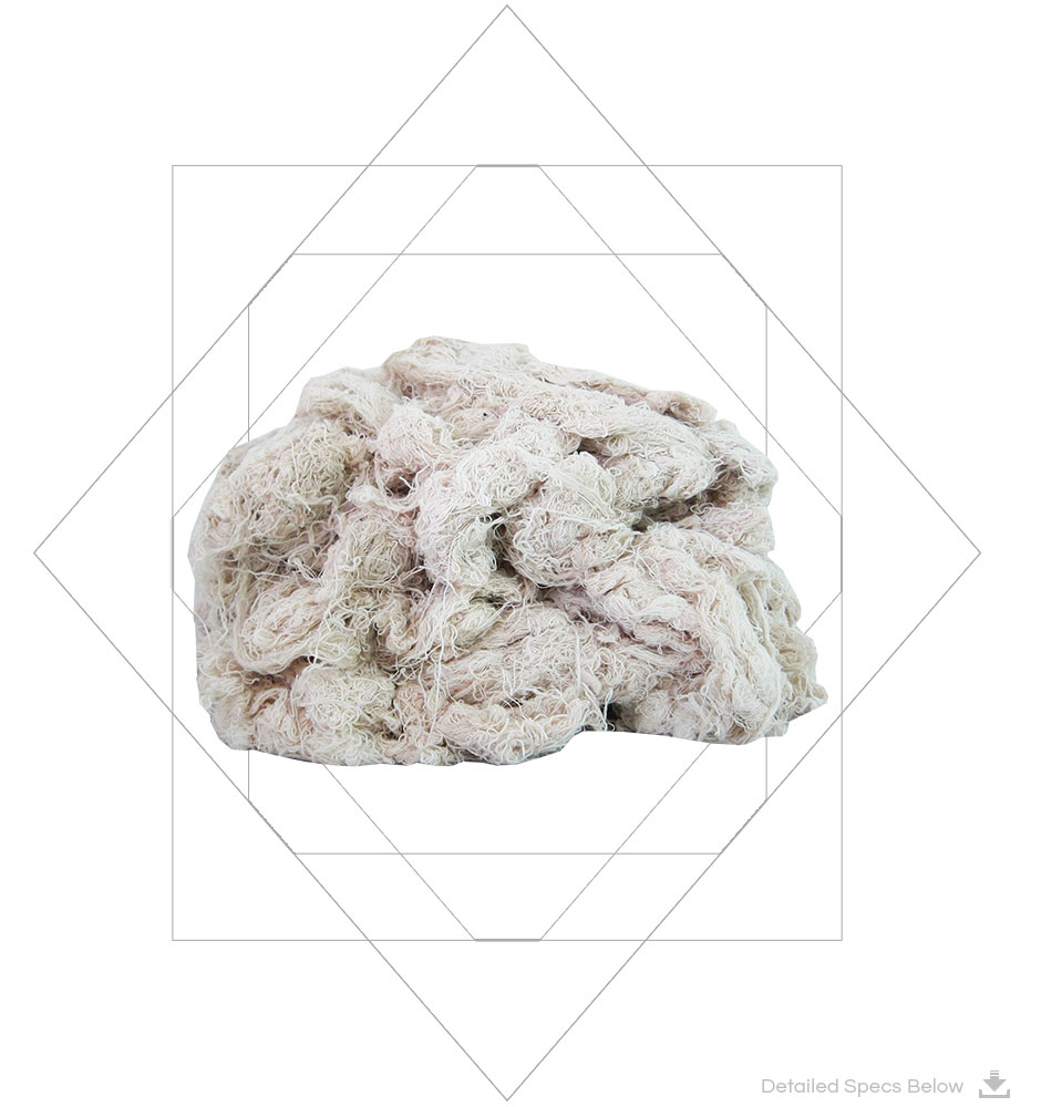 White cotton yarn waste