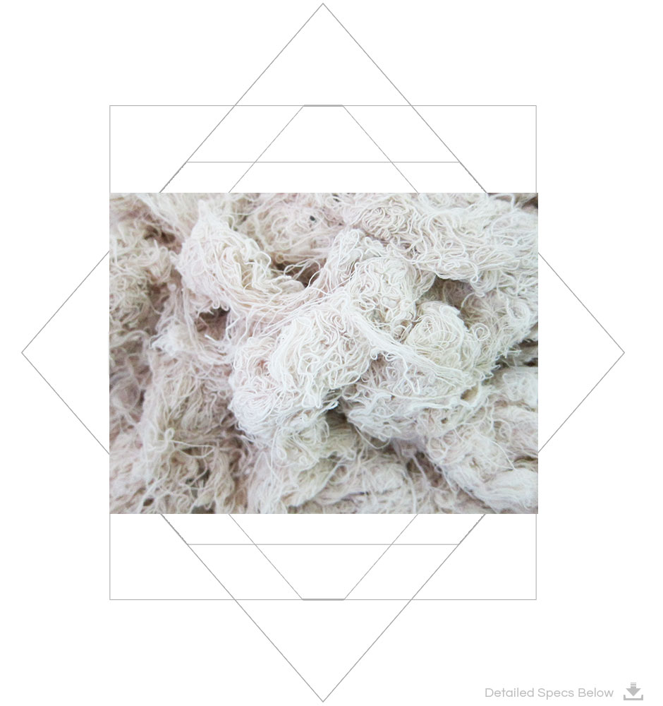 White cotton yarn waste