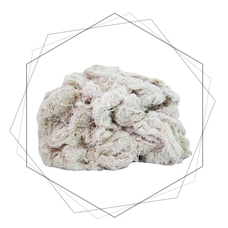  White cotton yarn waste