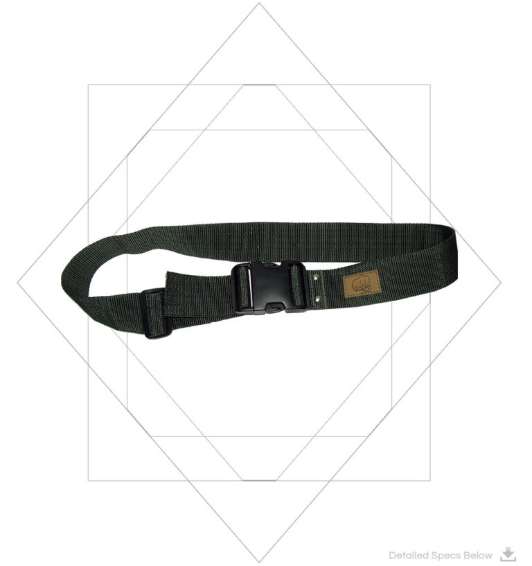 Green Polyster Belt with Plastic Buckle S-S-3 -Outdoor Web Belt With Nylon Plastic Buckle