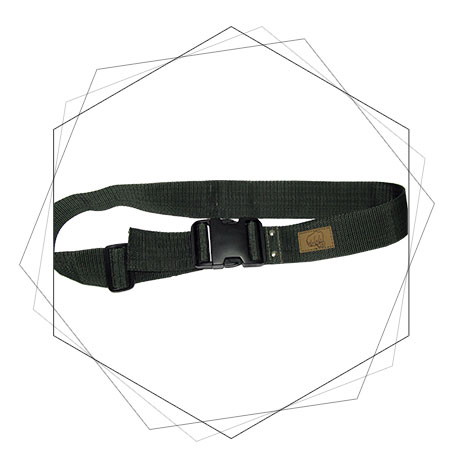 Green Polyster Belt with Plastic Buckle S-S-3 -Outdoor Web Belt With Nylon Plastic Buckle