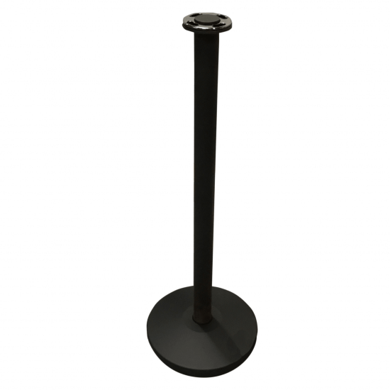 Black Queuing Barrier Base & Pole