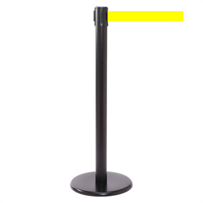 Black Queuing Barrier with Belt(Green, Blue, Yellow, Black)