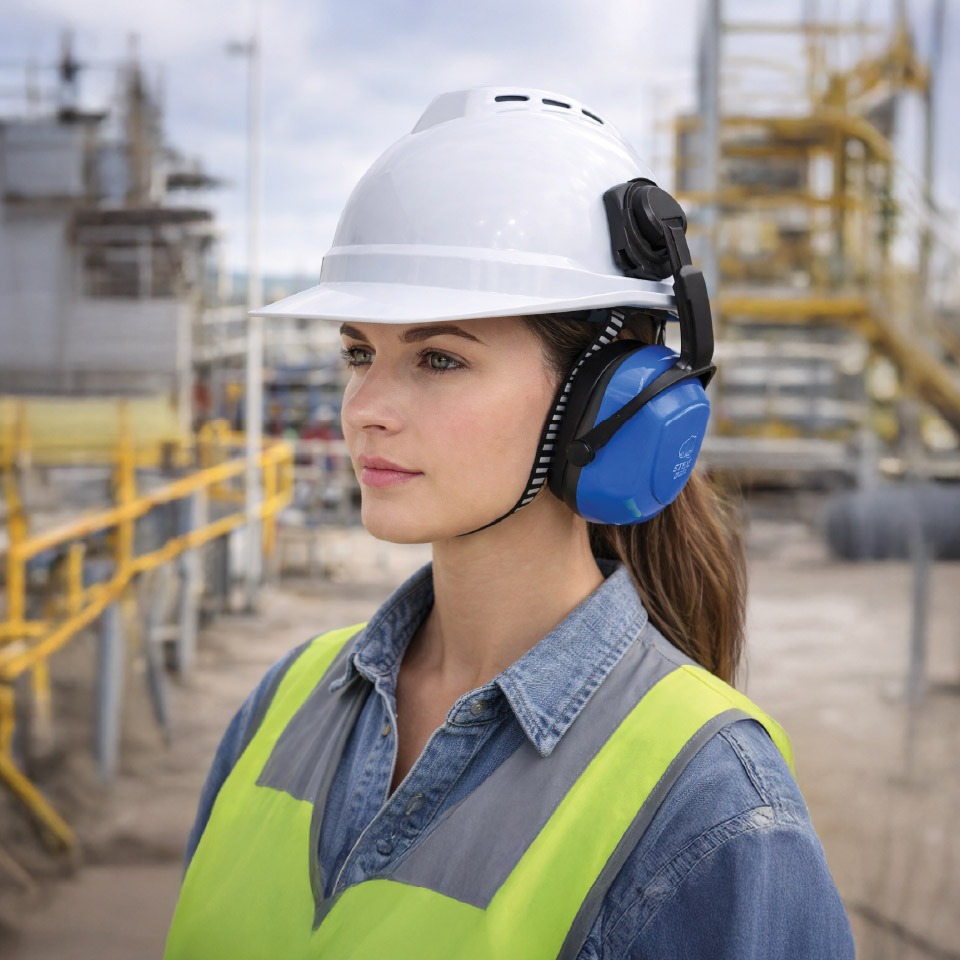 STEIF Cap Mounted Earmuff Saturn S5 Blue,Cap Mounted Earmuff Saturn S5 Blue by STEIF