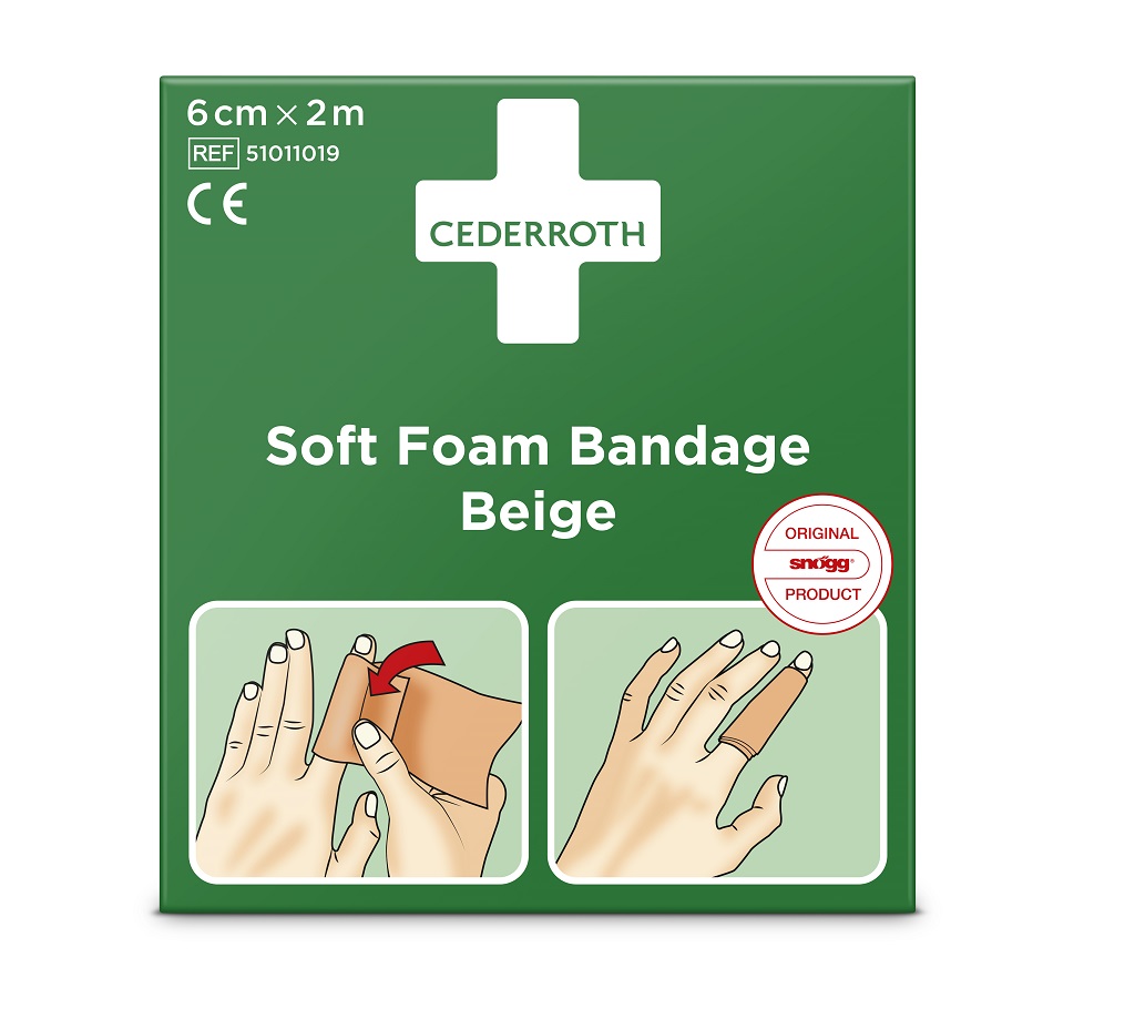 Cederroth Soft Bandage Clear 6cm X 2m, Elastic, Adhesive-free Plaster