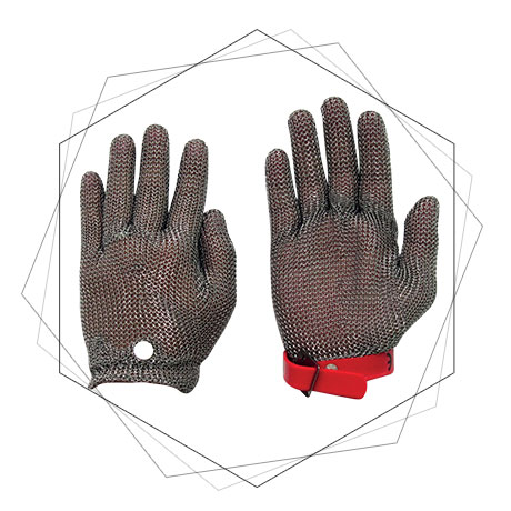 Chainmail Gloves,Cut Resistant Glove Stainless Steel Wire Metal Mesh (Manulatex GCM Stainless Steel Chainmail Gloves)