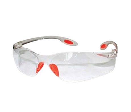 Clear Frame Smoke Lens Safety Spectacles