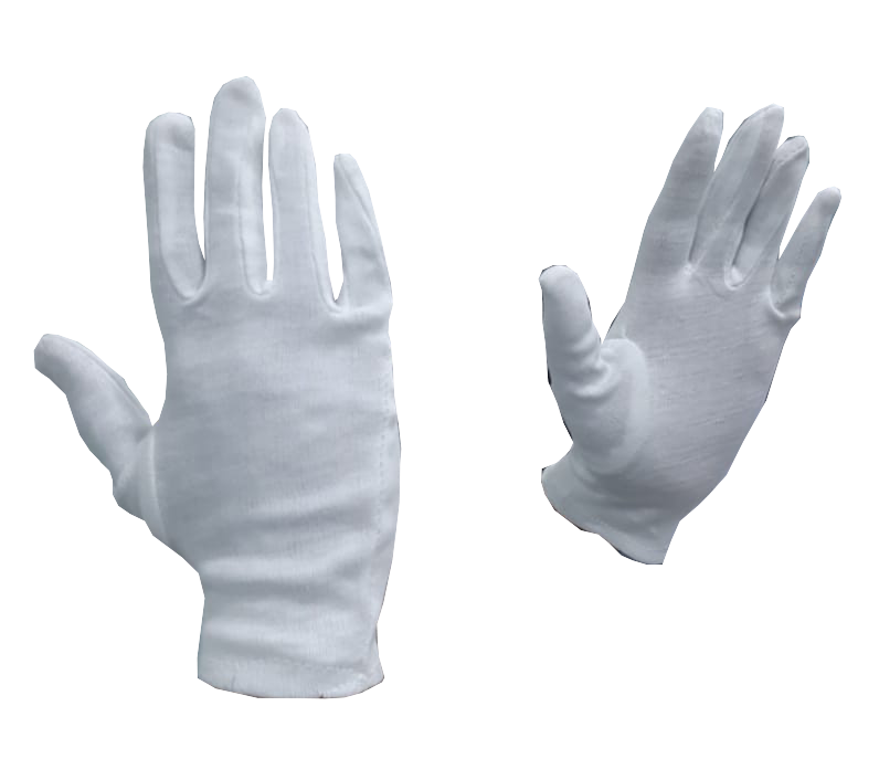 Cotton Lisle Gloves With Unhemmed Cuff - Light weight Cotton Lisle Inspection Gloves (Dove Cotton Lisle Gloves)