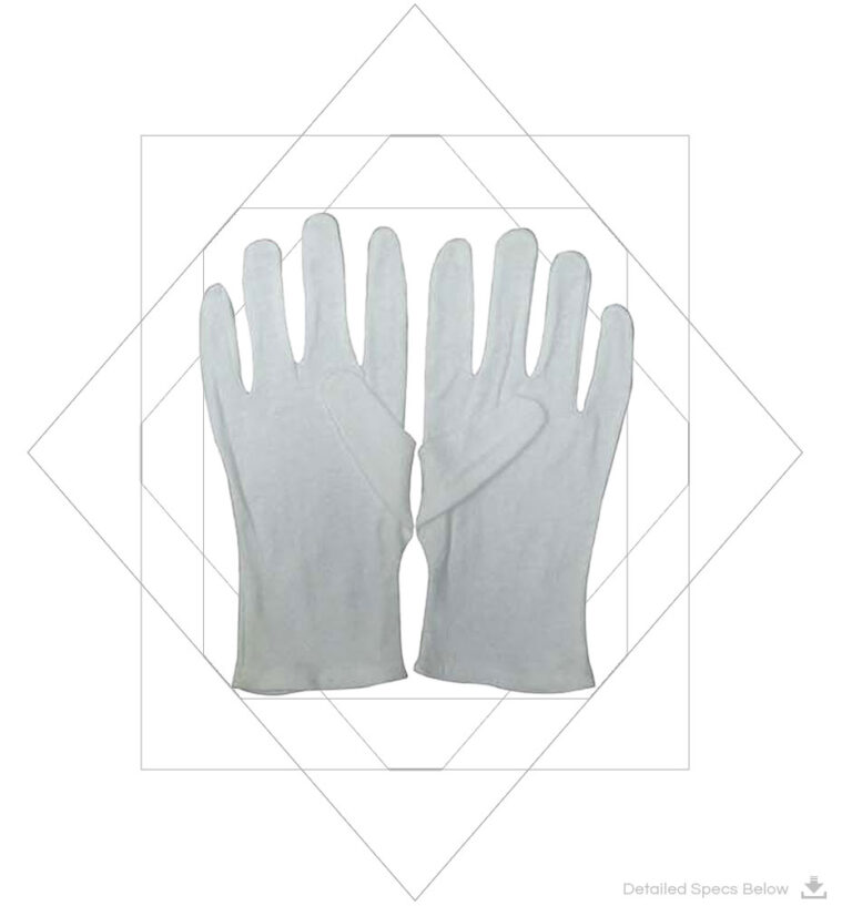 Cotton Lisle Gloves With Unhemmed Cuff