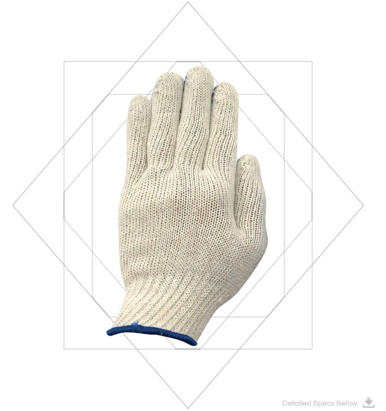 Cotton Seamless Knitted Gloves With PVC Dots - Cotton Seamless Gloves with PVC Dots