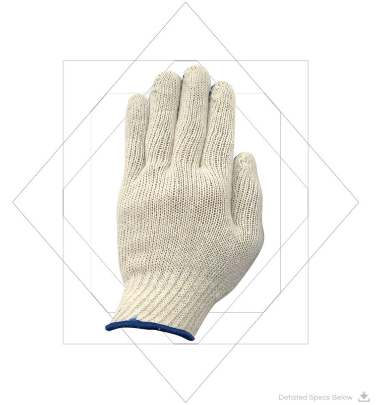 Cotton Seamless Knitted Gloves With PVC Dots - Cotton Seamless Gloves with PVC Dots
