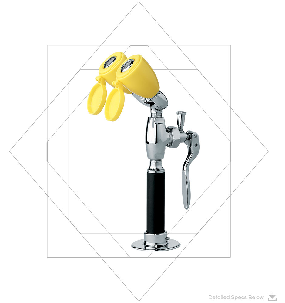 Countertop-Mounted Eyewash & Drench Hose