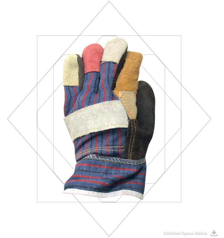 Cowsplit Rainbow Color Leather Gloves L37