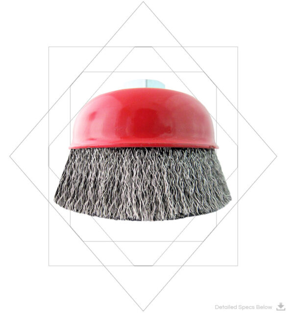  Cup Brush Crimped -Cup brushes with crimped wire