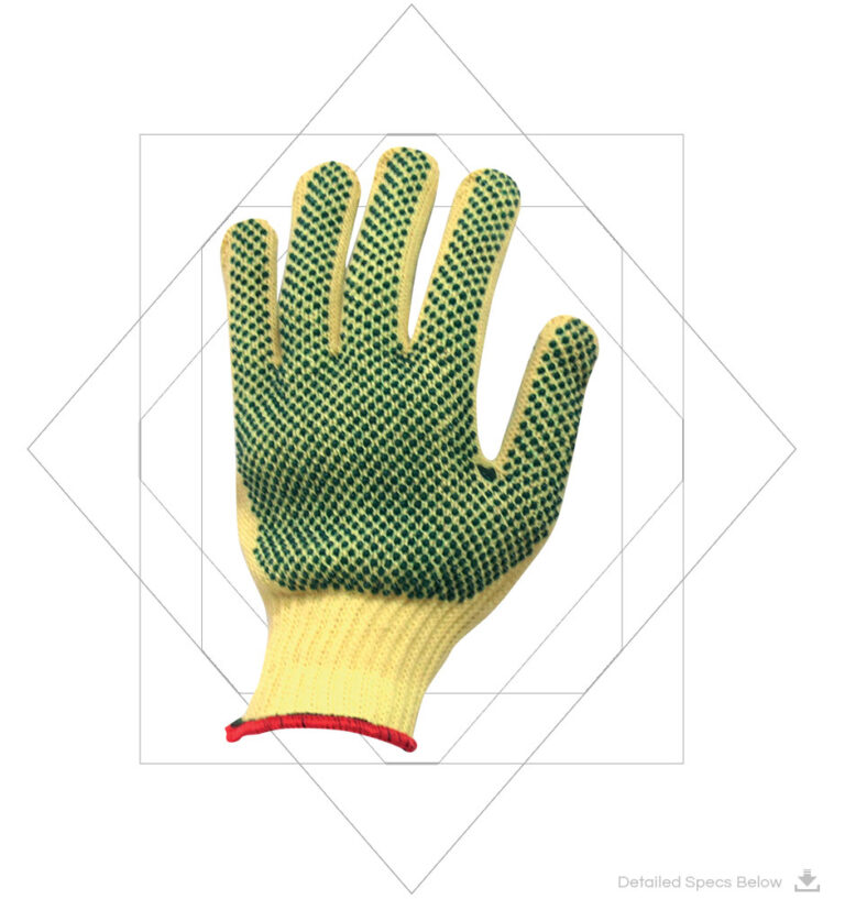 Cut Resistant Kevlar Knitted Gloves - PVC Dotted Grip Grip 100% Kelvar Cut resistant Gloves