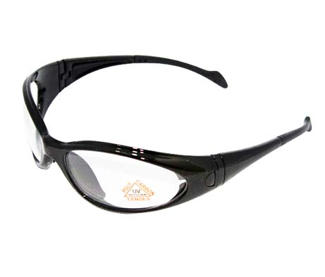 Safety Glasses Black Frame Clear Lens, D05  BLACKFRAME CLEAR LENS SAFETY SPEC- Safety Glasses (DO5)