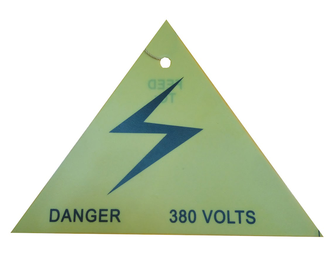  DANGER SIGN Triangle YLW 380V