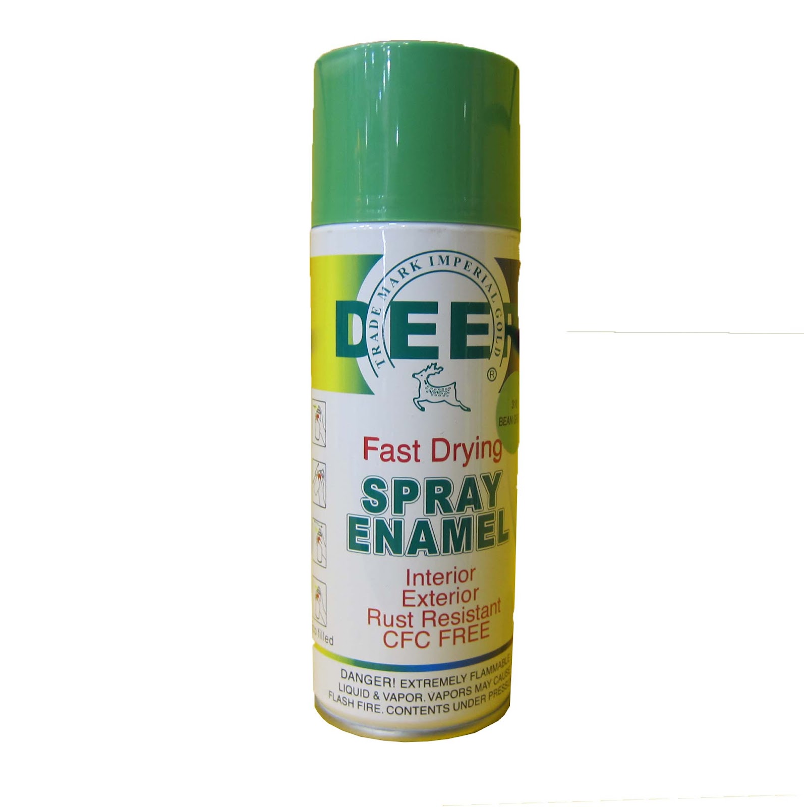  Deer Spray Paint Green Light, White