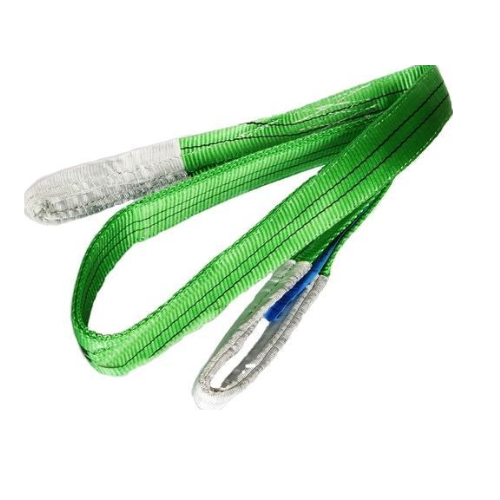 Double ply  Webbing Sling Safety Factor 7-1,  Flat eye  Green Safety Polyester Lifting Sling