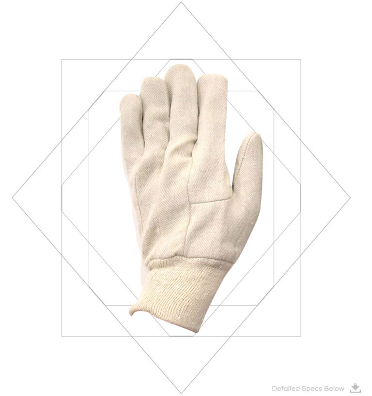 Drill Cotton Gloves With Knit Wrist - Cotton Drill Knit Wrist Gloves