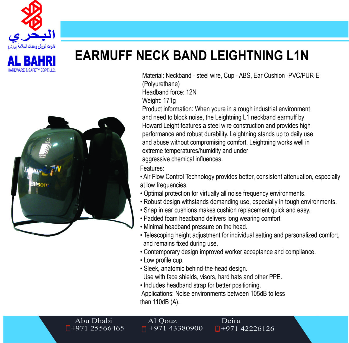 Earmuff Neckband Leigthning L1N