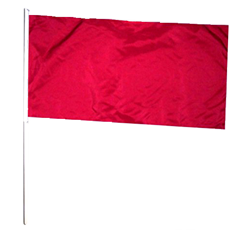 Flag with Wooden Pole RED-Green