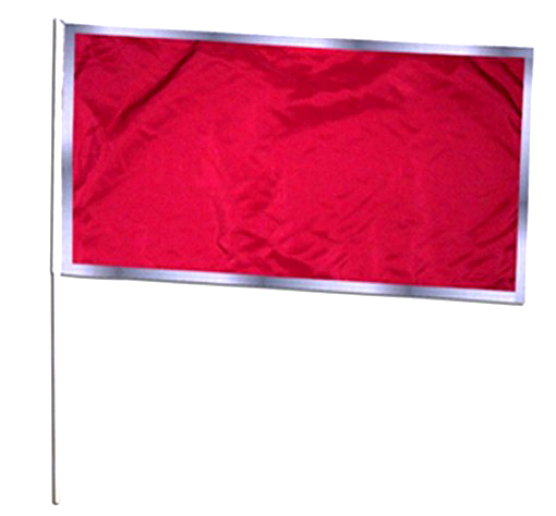 Flag with Wooden Pole RED-Green