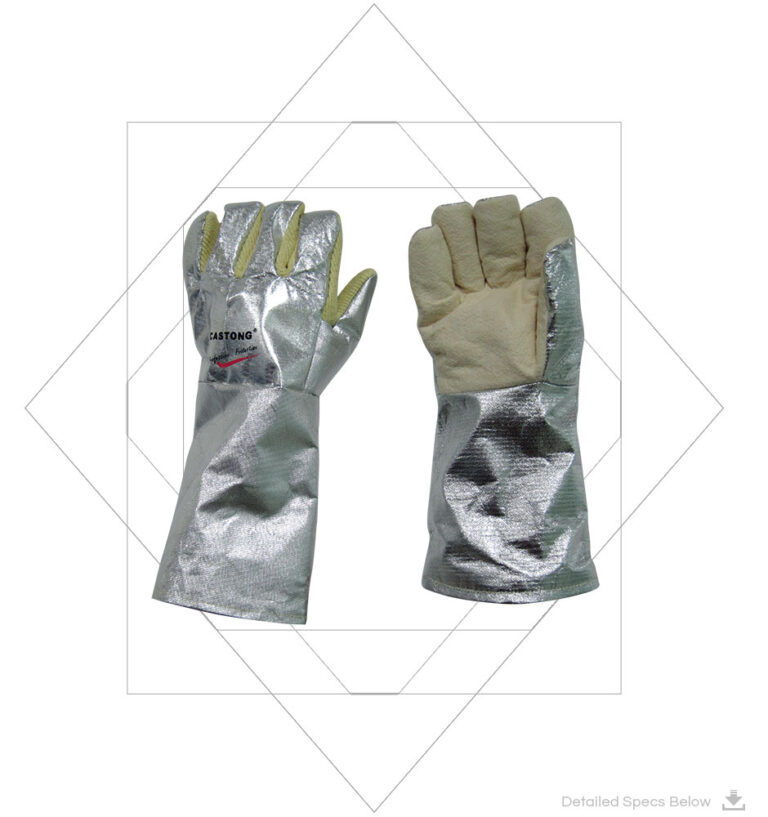 NFRR 250Deg Meta Aramid Aluminized Gloves -Aluminized Heat resistant Safety Gloves