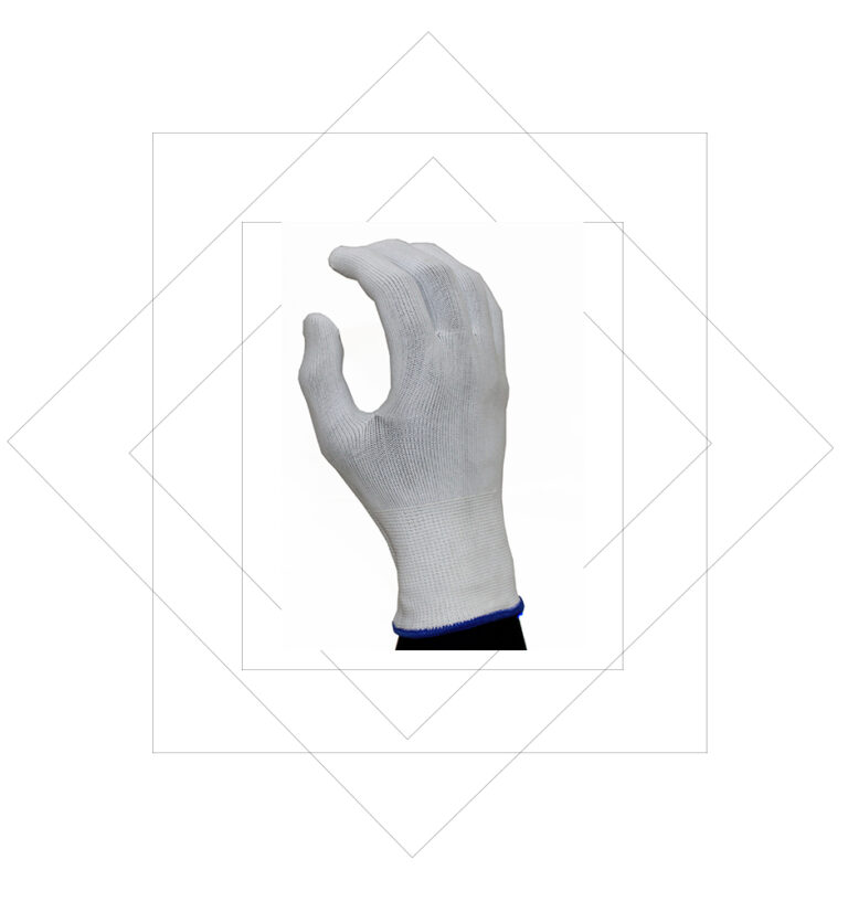 Nylon Glove Liner,Nylon Glove Liner - Pigeon Polycotton Lisle Inspection Gloves long 18'', White Polister Knitted Liner Safety Glove