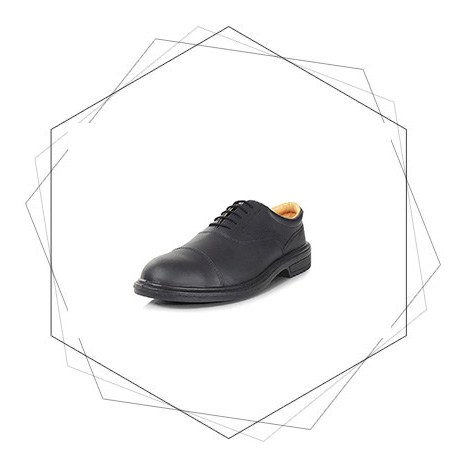 PB61 S2 SRC Leather Lined for Executive Officer site engineer Oxford, shock Absorption safety shoe