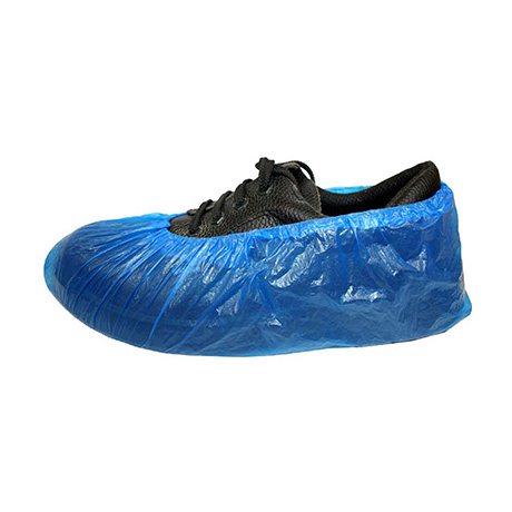  PE Disposable Plastic Shoe Covers BLUE -Water Resistant