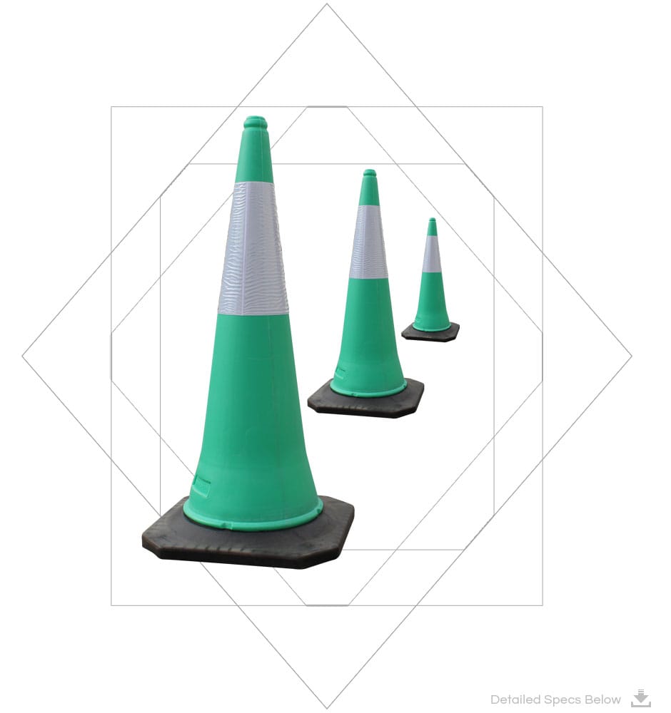 PE Red/Green Virgin Traffic Cone