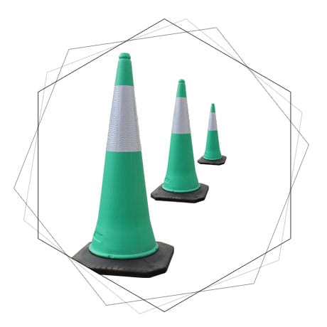 PE Red/Green Virgin Traffic Cone