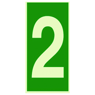  Photoluminescent IMO Safety Number Sign-Number '2' Symbol-photos
