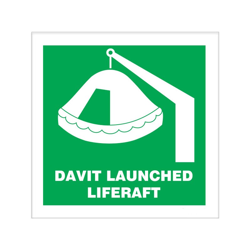  Photoluminescent IMO SYMBOL-DAVIT-LAUNCHED