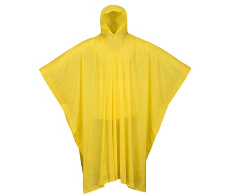 Polyethene Clear Poncho With Hood, Water Resistant, Reusable Rain Coat