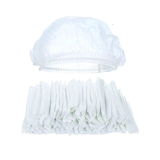  PP. Non-Woven Mop Cap 21" Black and white Breathable Mop Cap