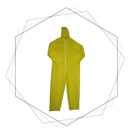  PVC Coverall Head to Toe Protection Rain PVC coverall