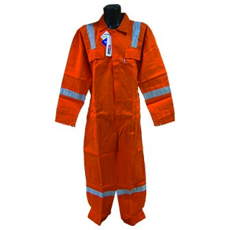 Pyrovatex Flame Retardant Coverall With Reflective Tape - Pyrovatex Fire Retardant Coverall Orange