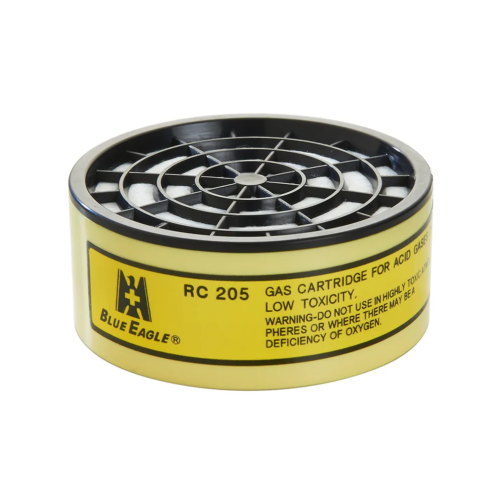 RC205 PPE Respirator Filter - Blue Eagle Chemical Cartridge has Activated Carbon Filter Media