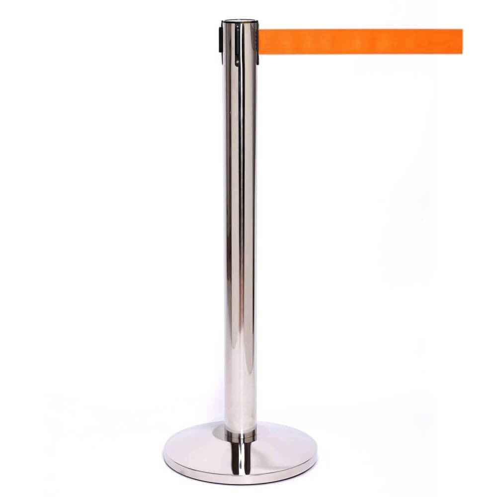  Retractable Queue Barrier-RC-WP-13 STEEL QUEUING BARRIER W/BELT