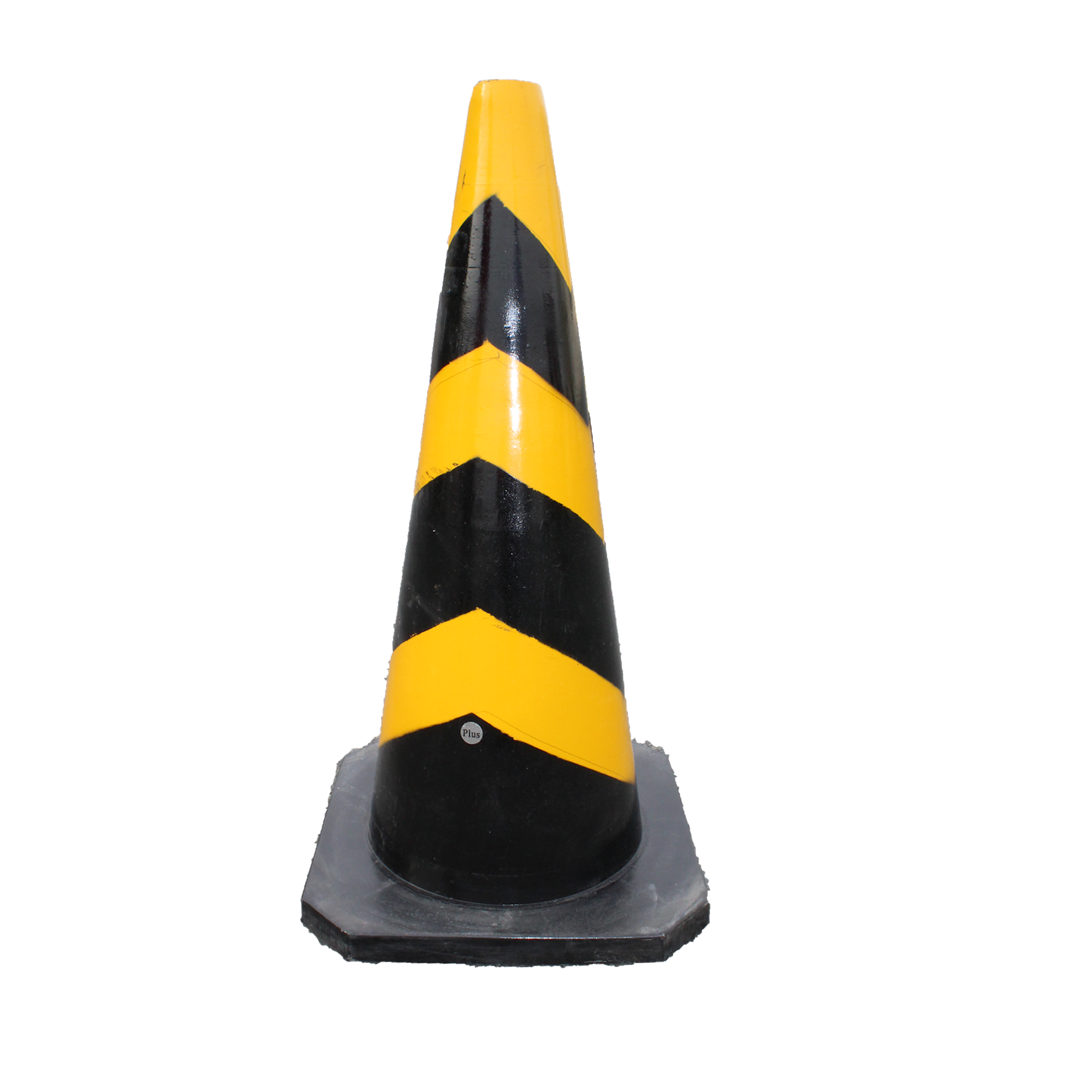  Round Rubber Cone Black-Yellow/Red-White 70 CM