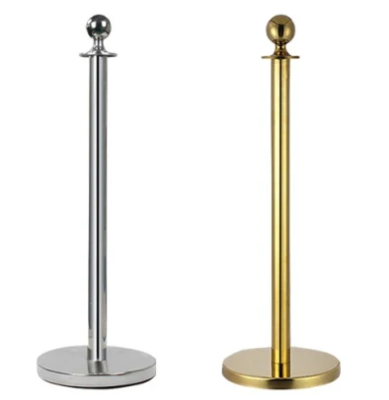 Round Top Queuing Barrier(Golden and Steel)