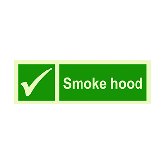  Photoluminescent IMO Smoke Hood Symbol- photo