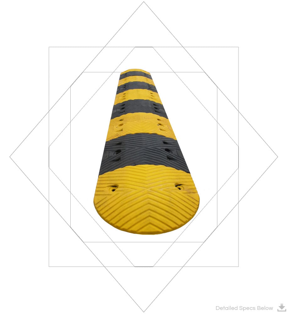 Speed Hump 25x35x5cm Black Yellow